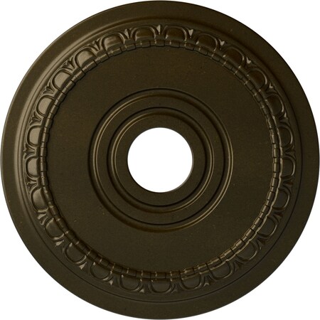 Ekena Millwork Munich Ceiling Medallion (Fits Canopies up to 5 5/8"), 17 1/2"OD x 3 5/8"ID x 1"P, Green Gold CM17MUGGS